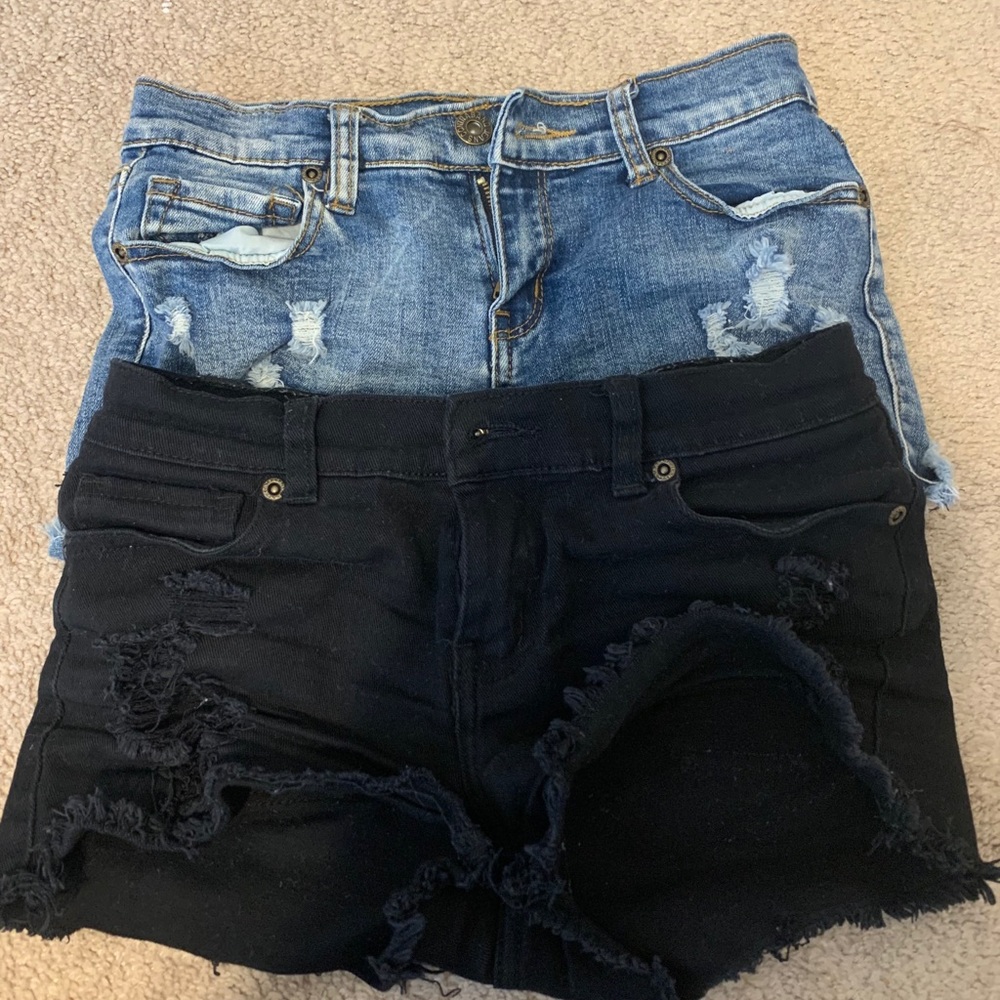 2 pairs of jean shorts
